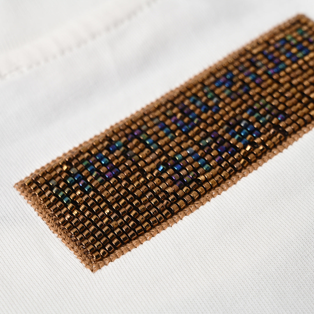 Louis Vuitton Beaded Crew-Neck Short-Sleeve T-Shirt