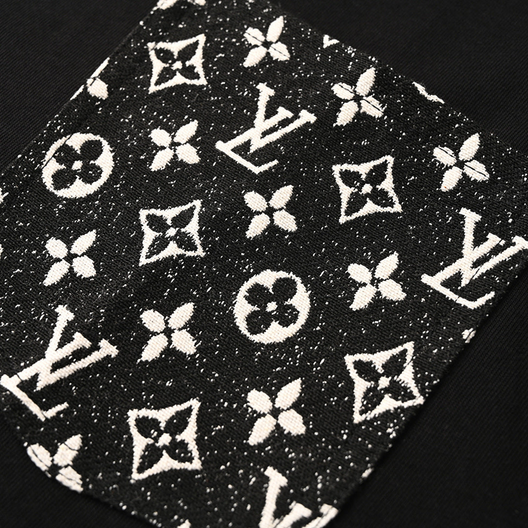 Louis Vuitton Chain-Detail Denim Pocket Short-Sleeve T-Shirt