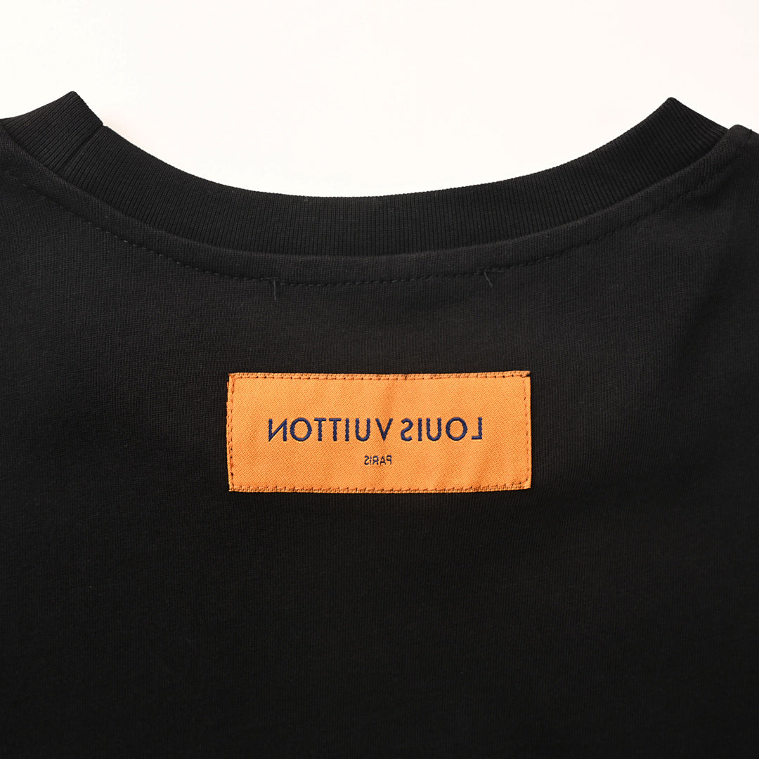 Louis Vuitton Chain-Detail Denim Pocket Short-Sleeve T-Shirt