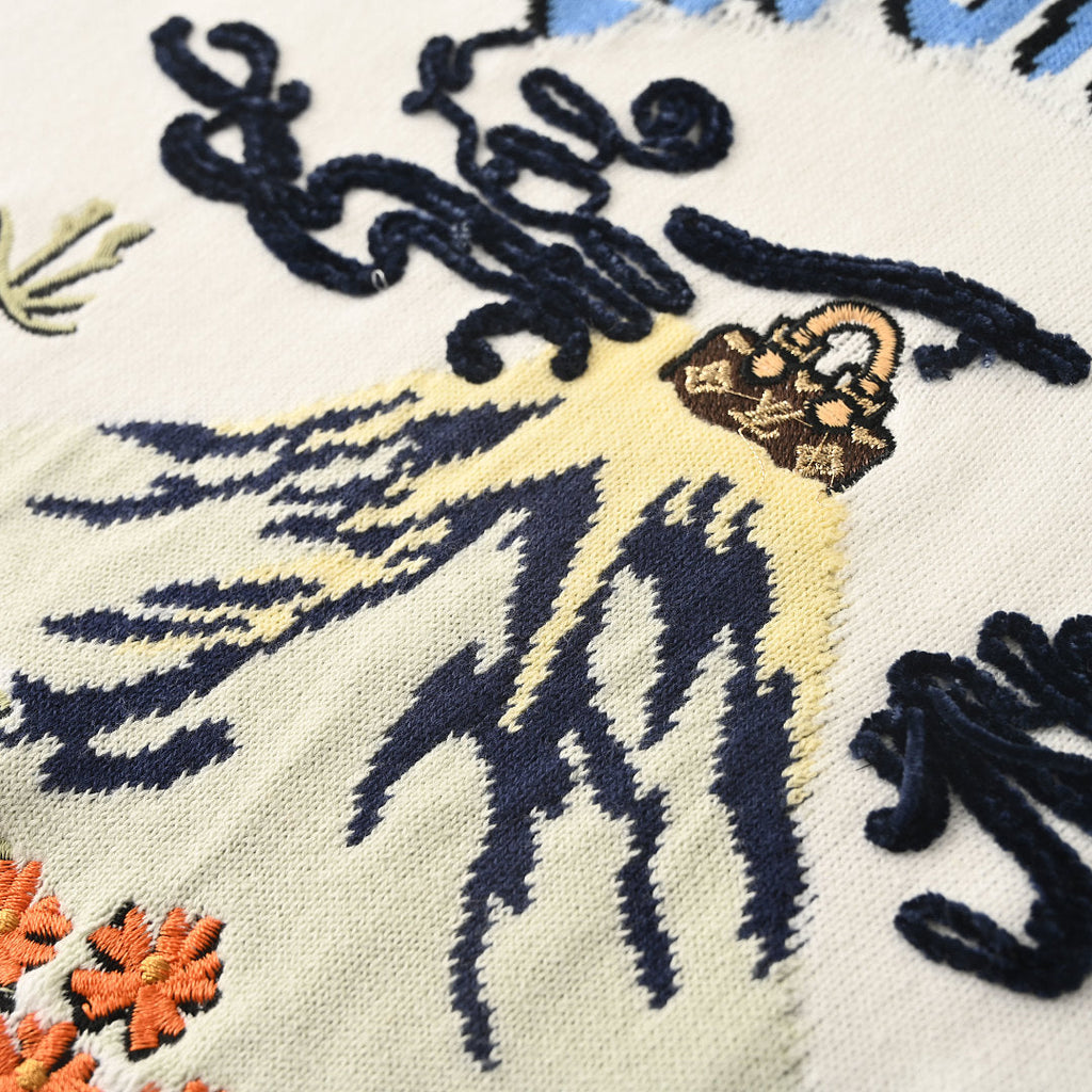 Louis Vuitton x Nigo Collaboration Embroidered Knit T-Shirt