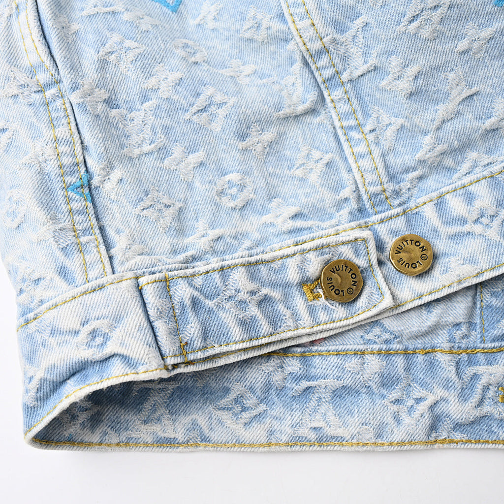 Louis Vuitton x — Collaboration Candy-Embroidered Denim Jacket