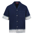 GUCCI Jacquard Denim Short-Sleeve Shirt