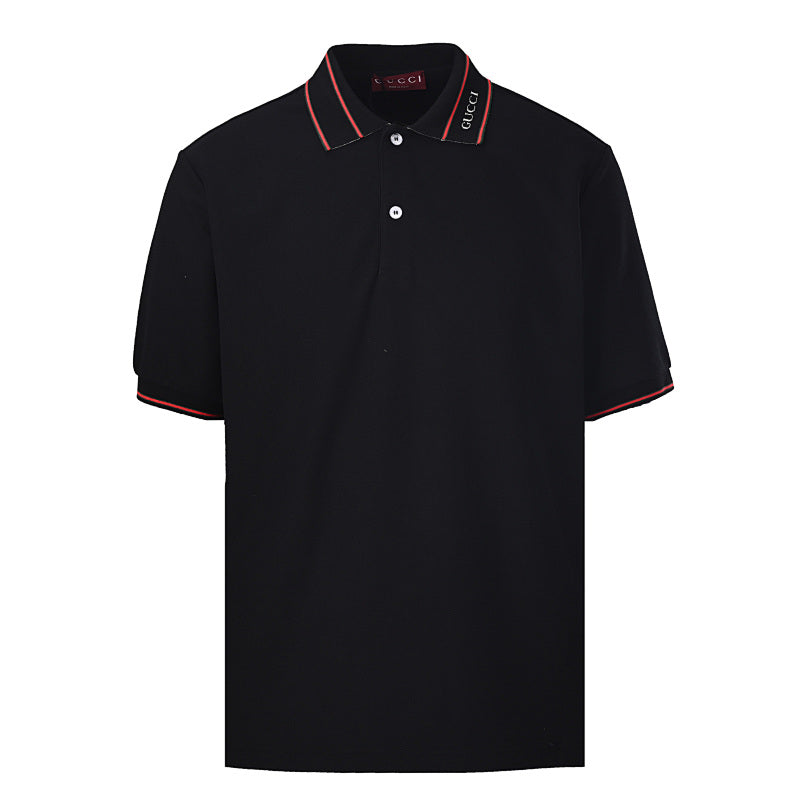 GUCCI Ribbed Jacquard Short-Sleeve Polo Shirt