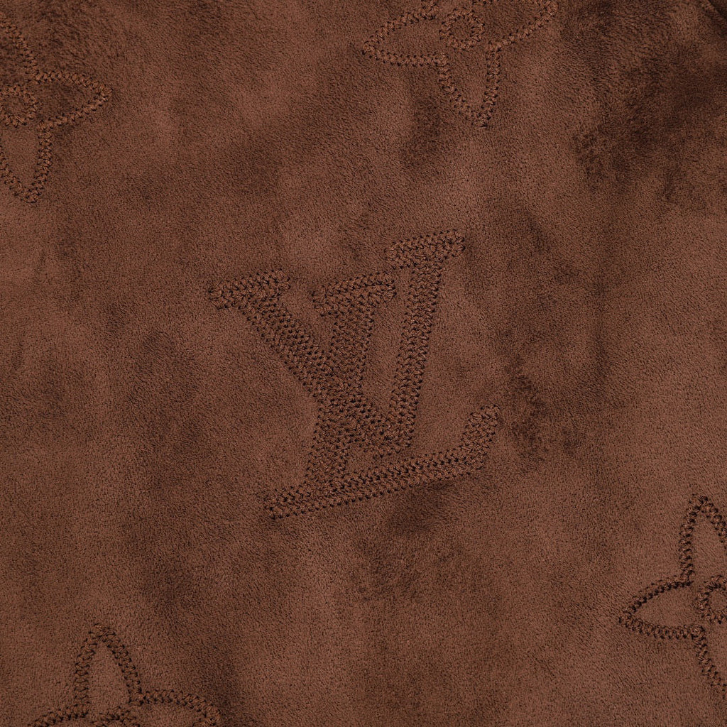 Louis Vuitton Suede Jacket with Large Floral Embroidery