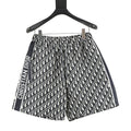 Dior Oblique All-Over Print Shorts with Side Webbing