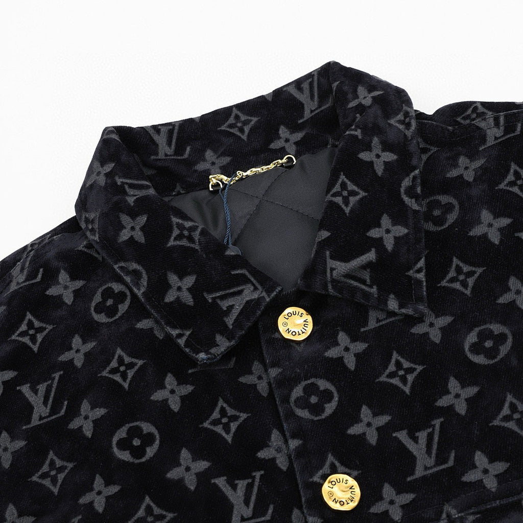 Louis Vuitton Faded "Burning Cloud" Print Denim Jacket