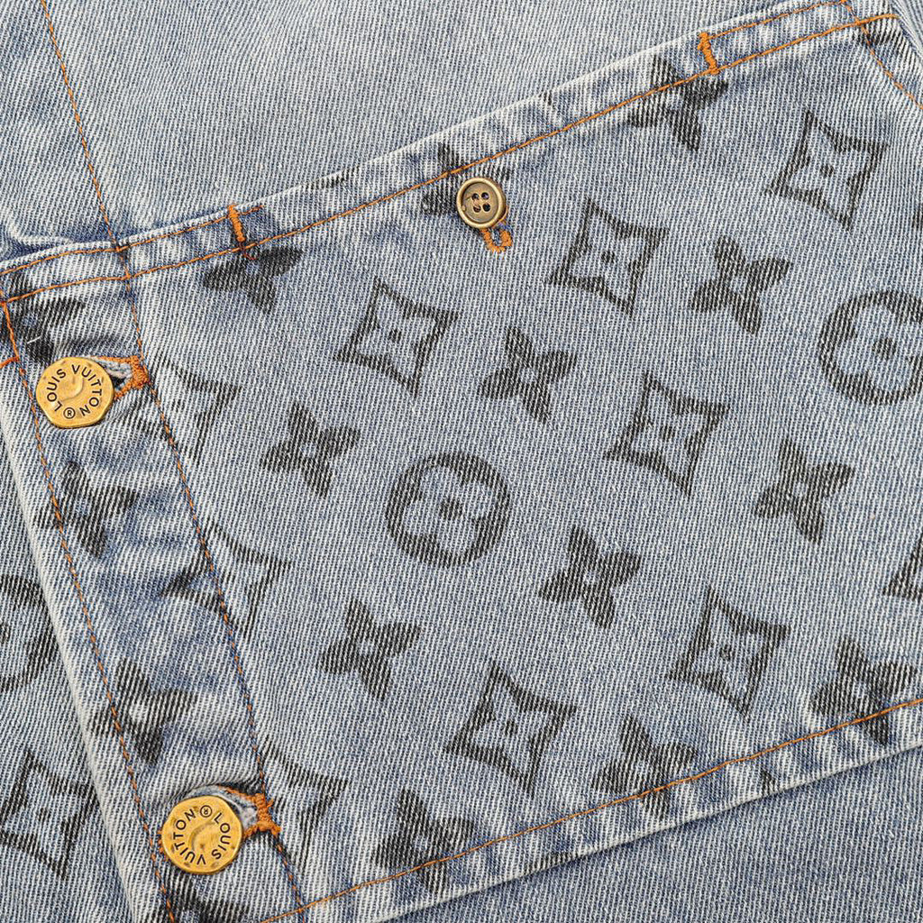 Louis Vuitton Monogram Denim Patchwork Long-Sleeve Jacket
