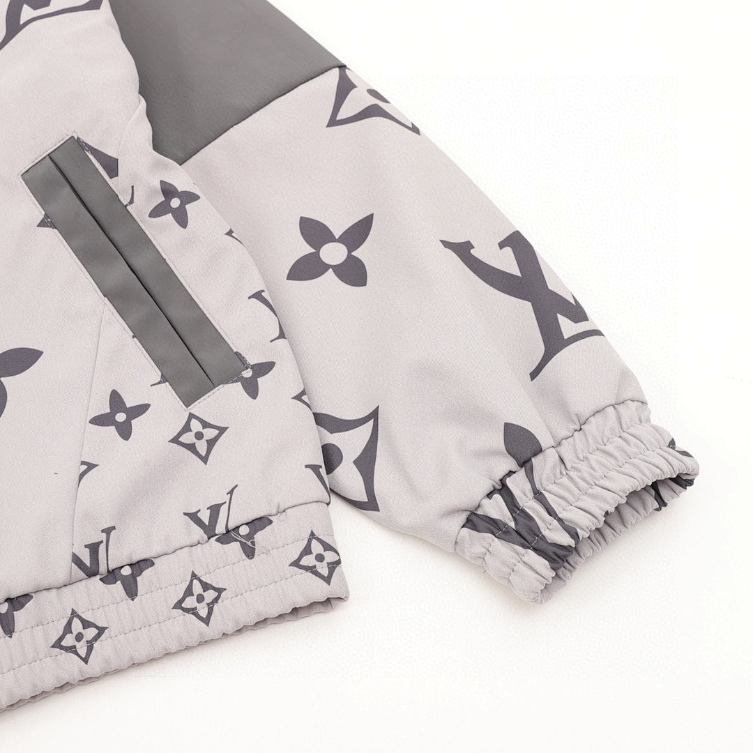 Louis Vuitton Monogram Patchwork Full-Print Trench Coat-Style Zip Jacket