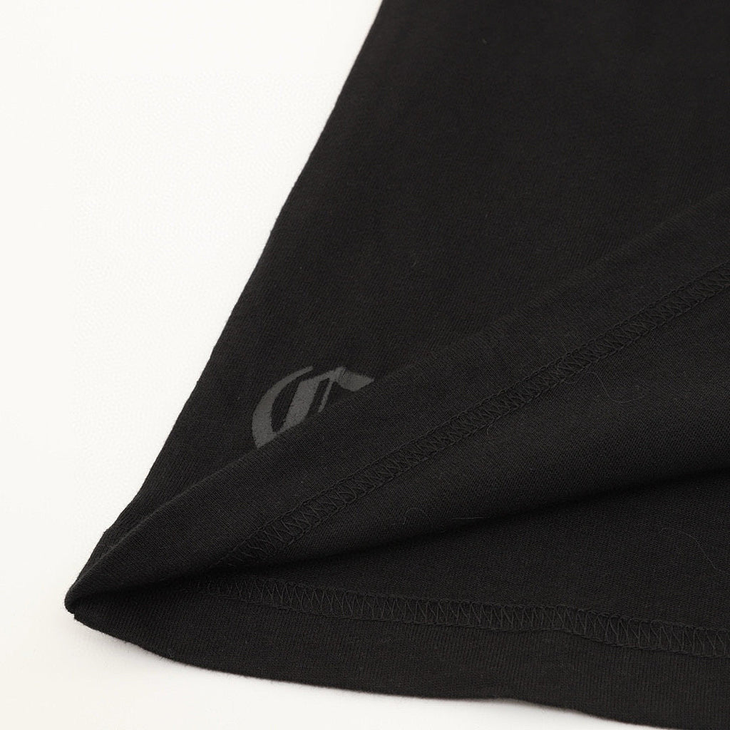 Chrome Hearts Short-Sleeve T-Shirt with Sanskrit Lettering Print at the Neckline