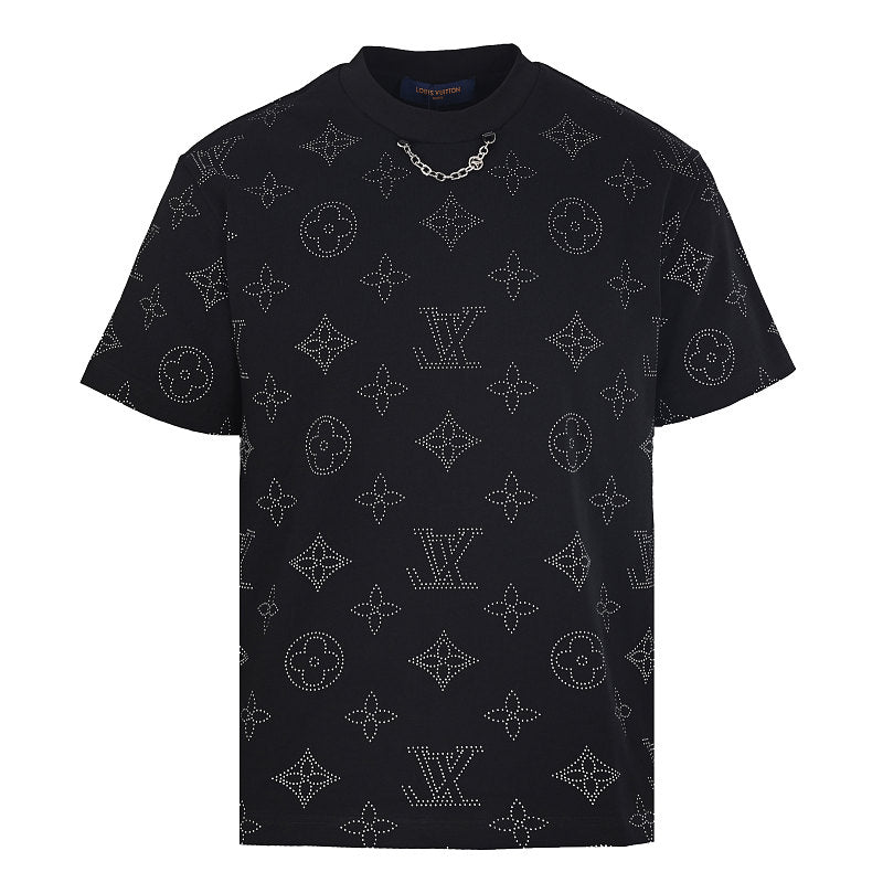 Louis Vuitton All-Over Chain Print Short-Sleeve T-Shirt