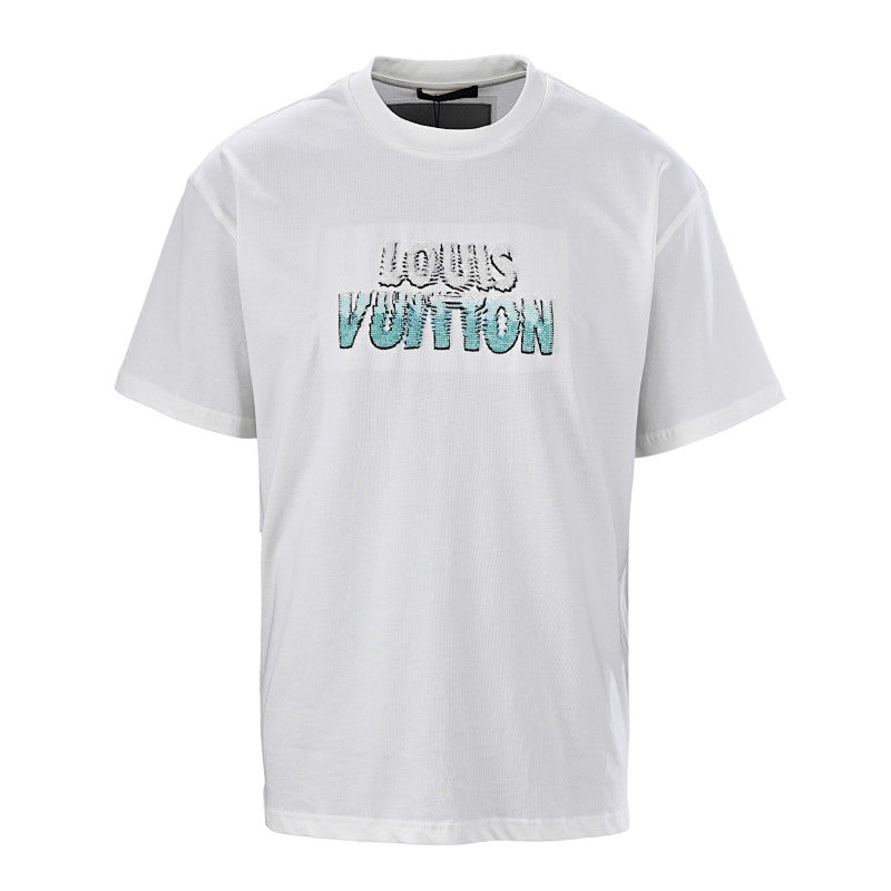 Louis Vuitton Beaded Crew-Neck Short-Sleeve T-Shirt