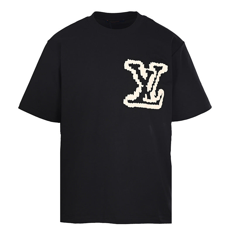 Louis Vuitton "Cloud" Monogram Short-Sleeve T-Shirt with Large Foam-Print Lettering