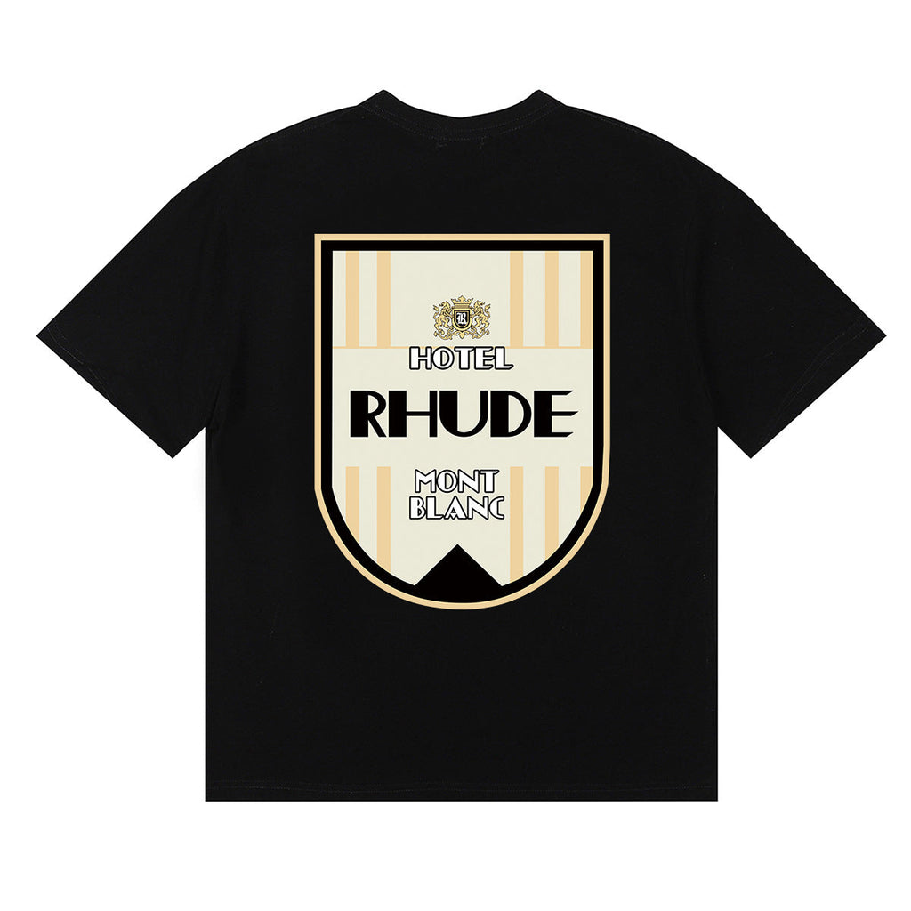 Rhude T-shirt Ski Theme Letter Print Short Sleeve T-shirt