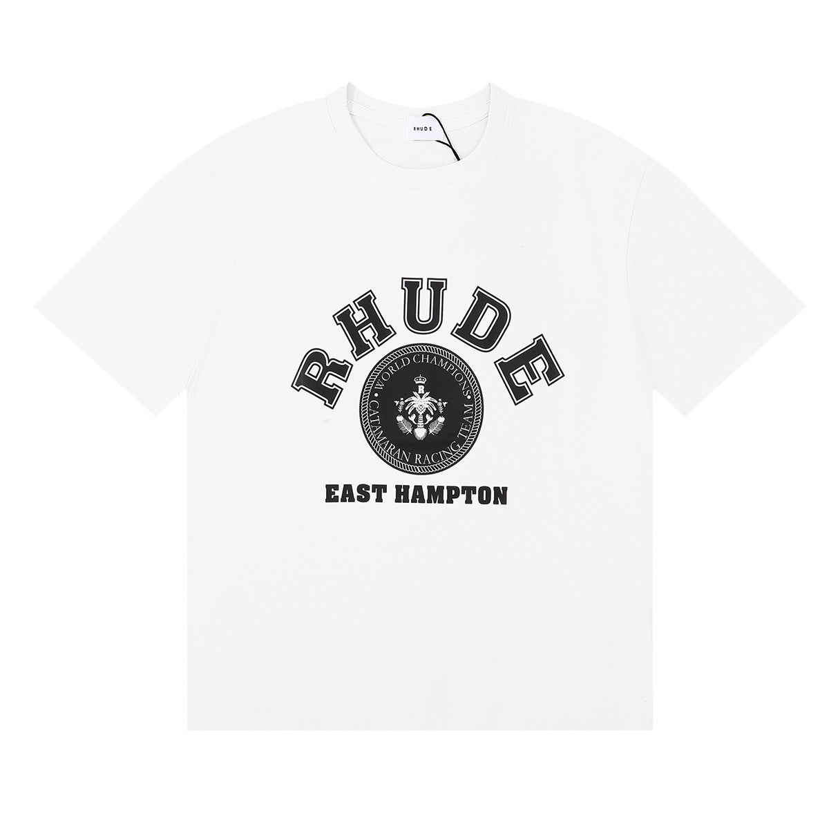 Rhude T-shirt Micro Label Letter Pattern Printed Short Sleeve T-shirt