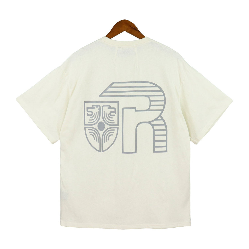 Rhude T-shirt Micro Label Letter Logo Line Pattern Short Sleeve T-shirt Loose