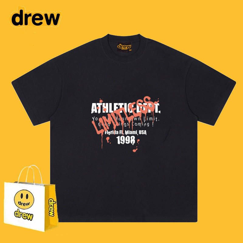 Drew T-shirts Smiley Face Short Sleeve T-shirt