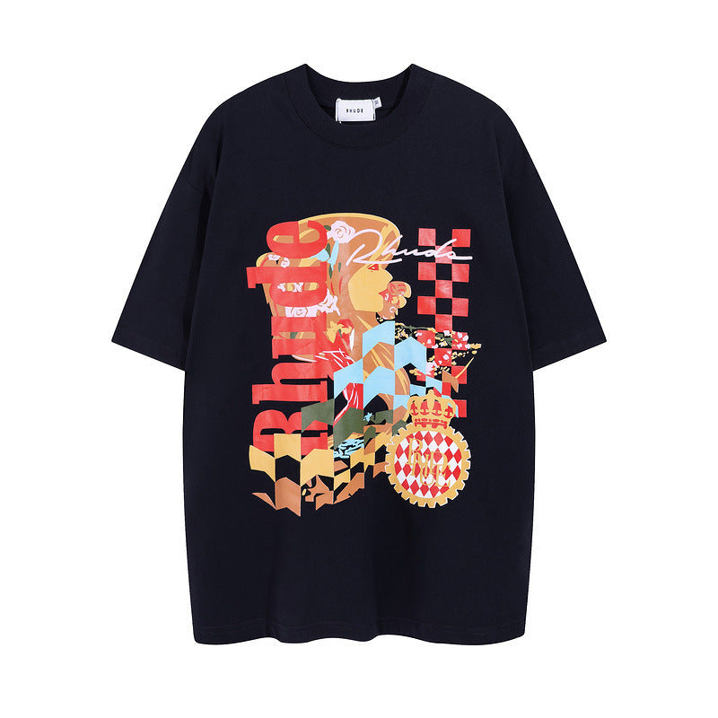 Rhude T-shirt Junior Letter Arrow R Label Short Sleeve T-shirt