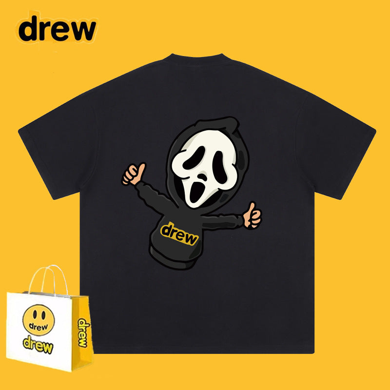 Drew T-shirts Short-Sleeved Clothes Smiley Face Short Sleeve round Neck