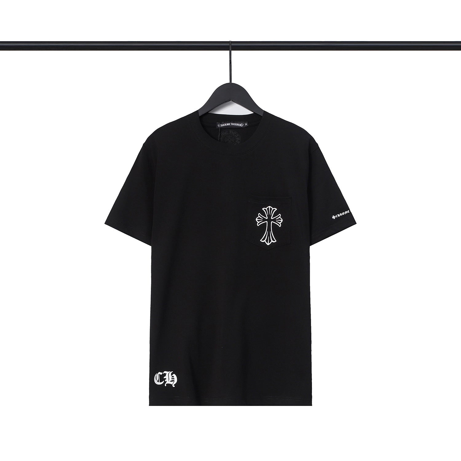 Chrome Heart T Shirts Sanskrit Color Printing Loose Casual Crew Neck Short Sleeve T-Shirt
