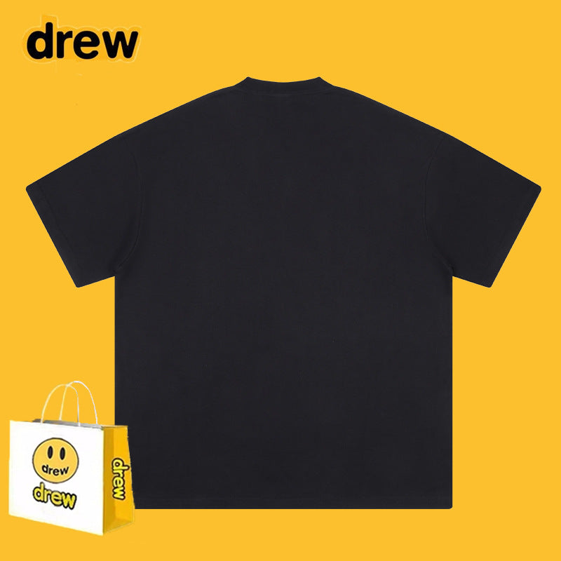 Drew T-shirts Graffiti Printing Loose Men's Short Sleeve