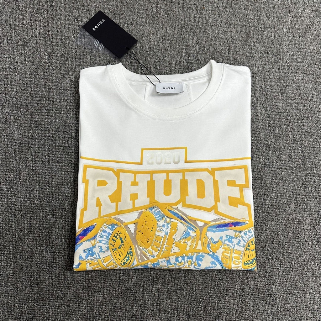 Rhude T-shirt Micro Label Champion Ring Printed Short Sleeve T-shirt