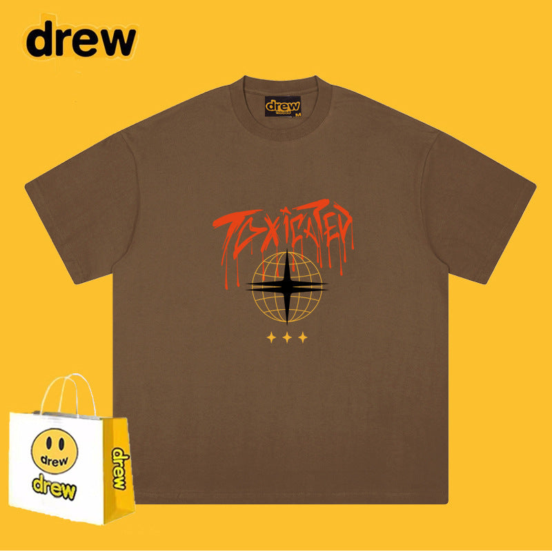 Drew T-shirts Short Sleeve Earth Print T-shirt