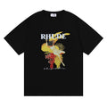 Rhude T-shirt Micro Label Alphabet Art Abstract Short Sleeve T-shirt