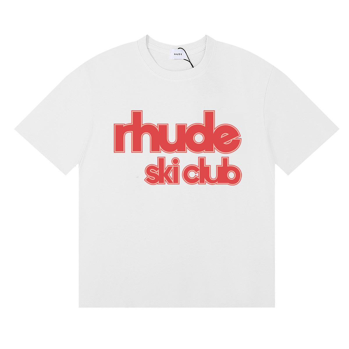 Rhude T-shirt Micro Label Letter Skull Print Short Sleeve T-shirt