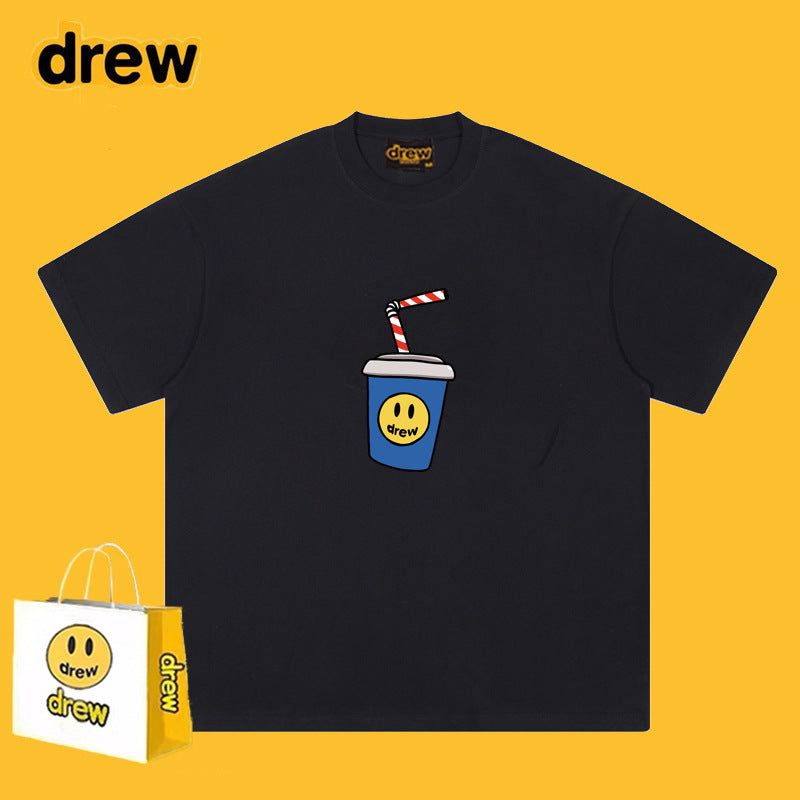 Drew T-shirts Short Sleeve Cola Loose Men