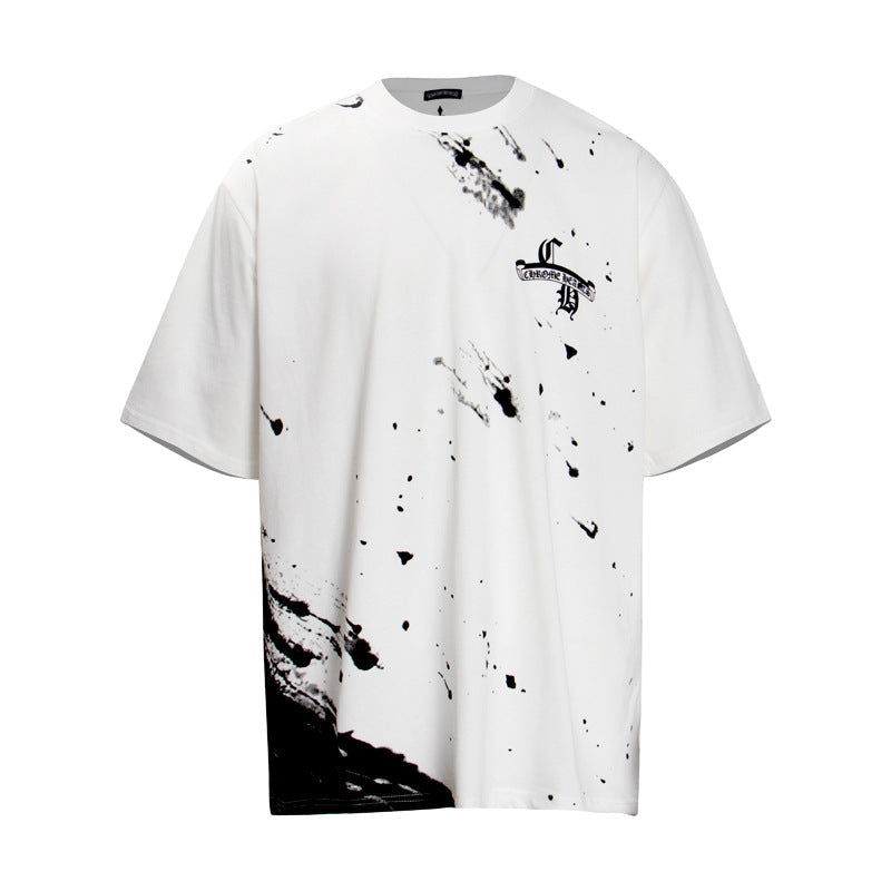Chrome Heart T Shirts Croix Cross Horseshoe Scroll Sanskrit Short Sleeve