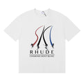 Rhude T-shirt Ski Theme Letter Print Short Sleeve T-shirt