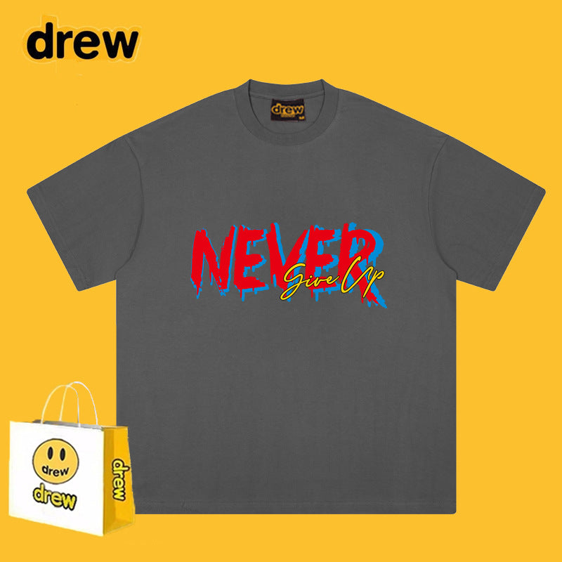 Drew T-shirts Printed Smiley T-shirt Loose
