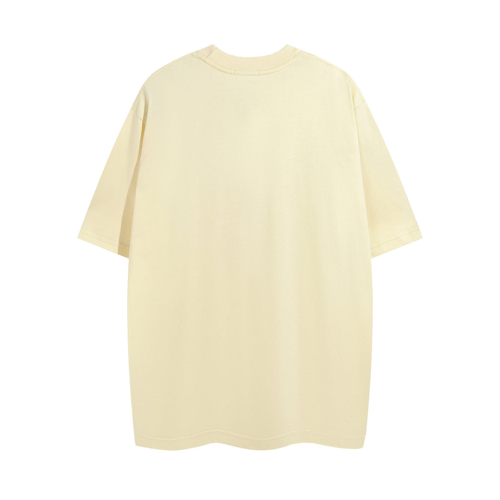 Rhude T-shirt Micro Label Flower Letter Print Pattern Short Sleeve T-shirt