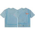 Gallery Dept T-Shirt Hand Painted Ink Splashing Alphabet Washed Retro Short Sleeve T-Shirt