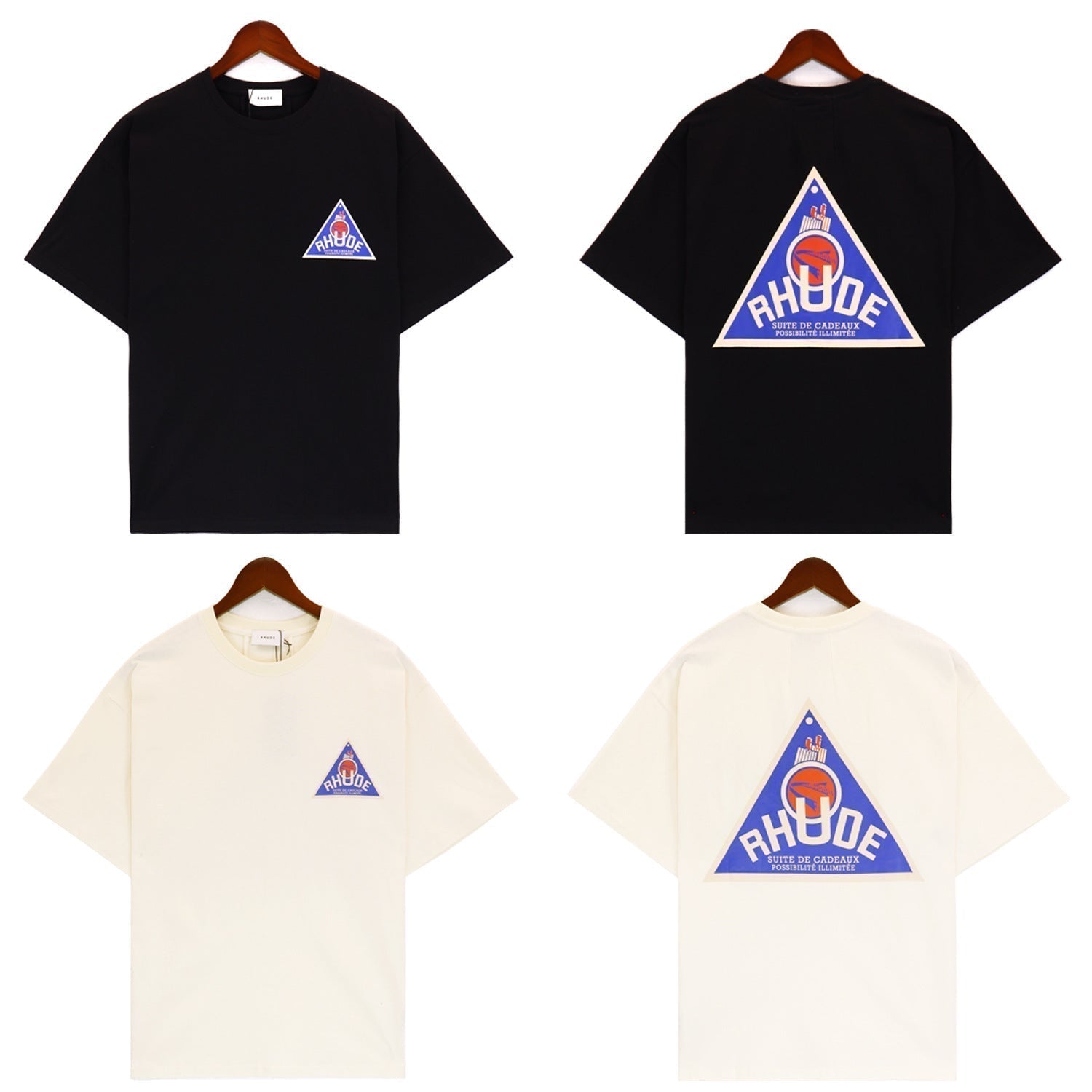 Rhude T-shirt Micro Label Alphabet Slogan Pattern Printed Short Sleeve T-shirt