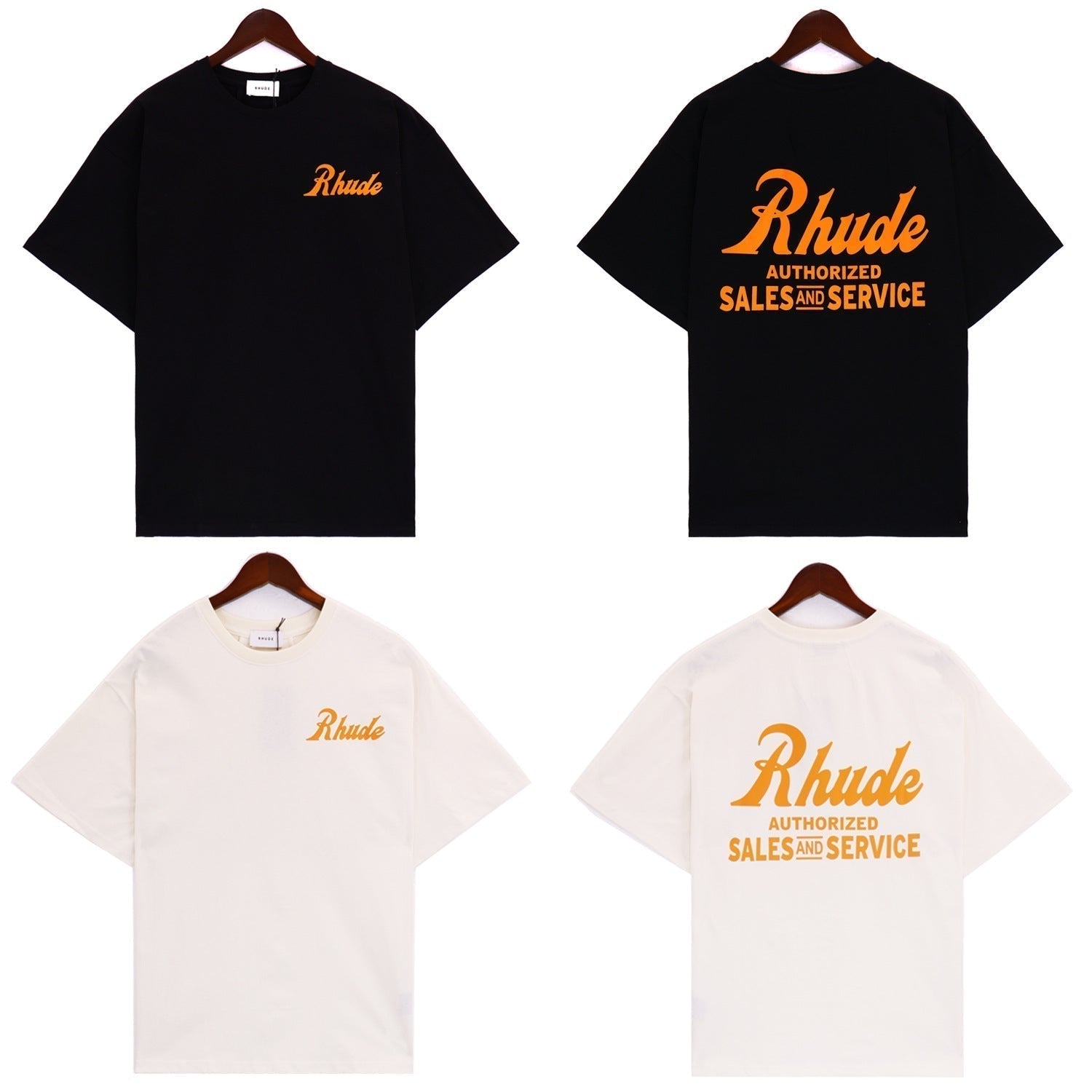 Rhude T-shirt Label Wings Alphabet Earth Print Short Sleeve T-shirt