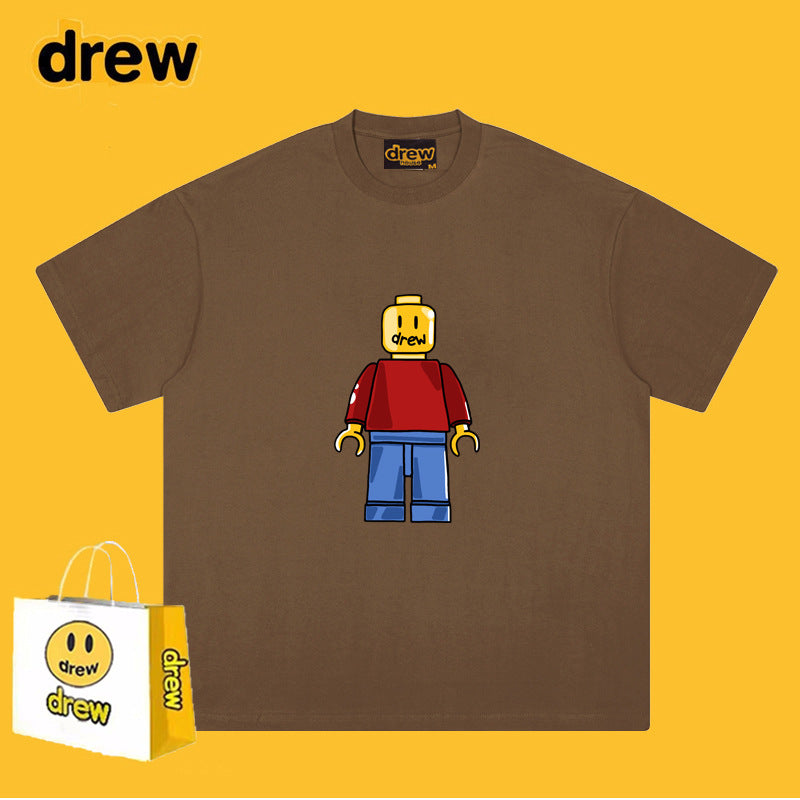 Drew T-shirts Short Sleeve Loose round Neck Short Sleeve