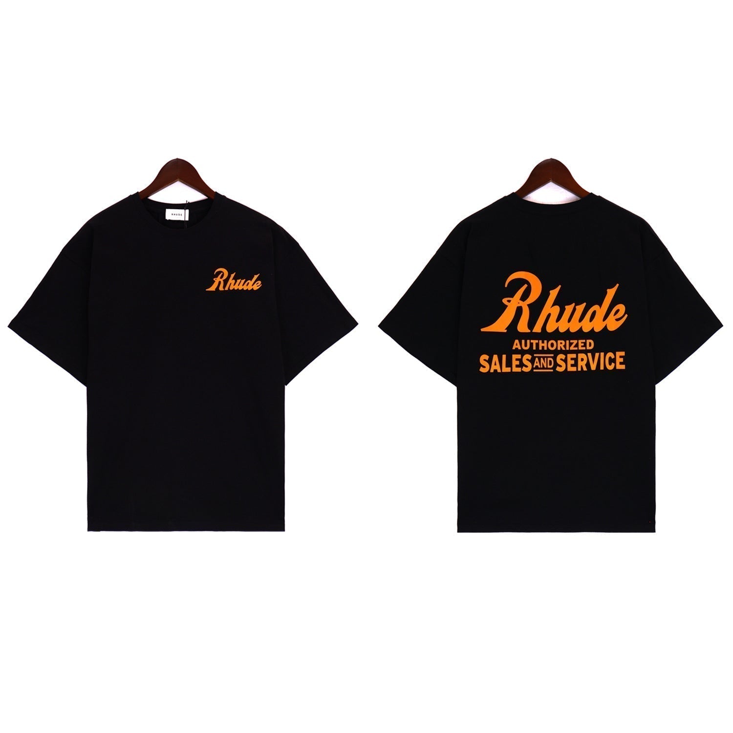 Rhude T-shirt Label Wings Alphabet Earth Print Short Sleeve T-shirt