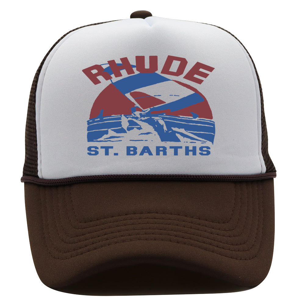 Rhude Hat Retro Outdoor Shade Baseball Net Cap