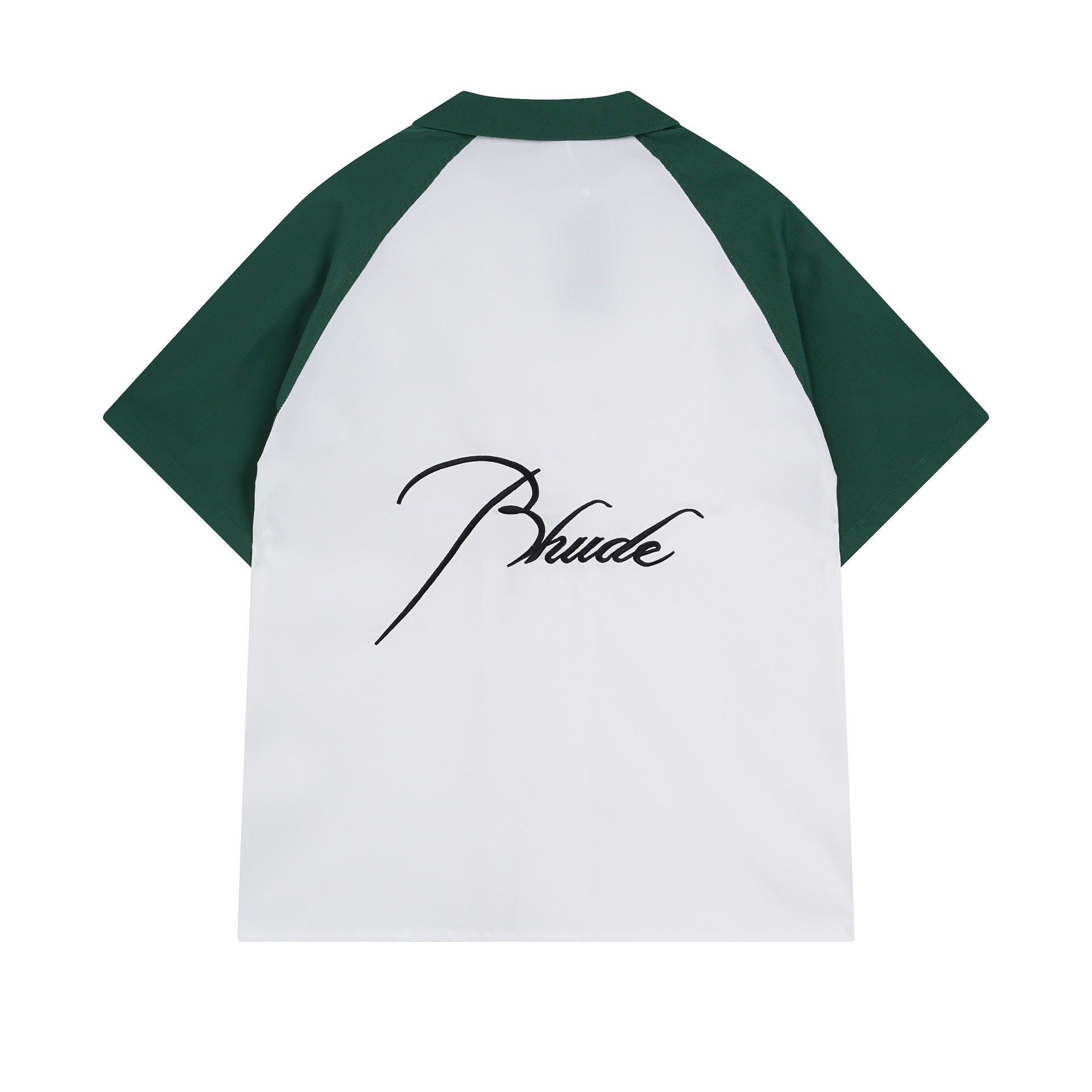 Rhude T-shirt Pocket Letter Embroidery Color Matching Short Sleeve Shirt