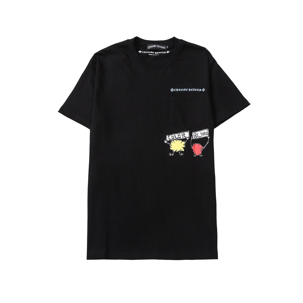 Chrome Heart T Shirts Crowe Summer Short Sleeve Hip Hop Men's and Women's T-Shirts
