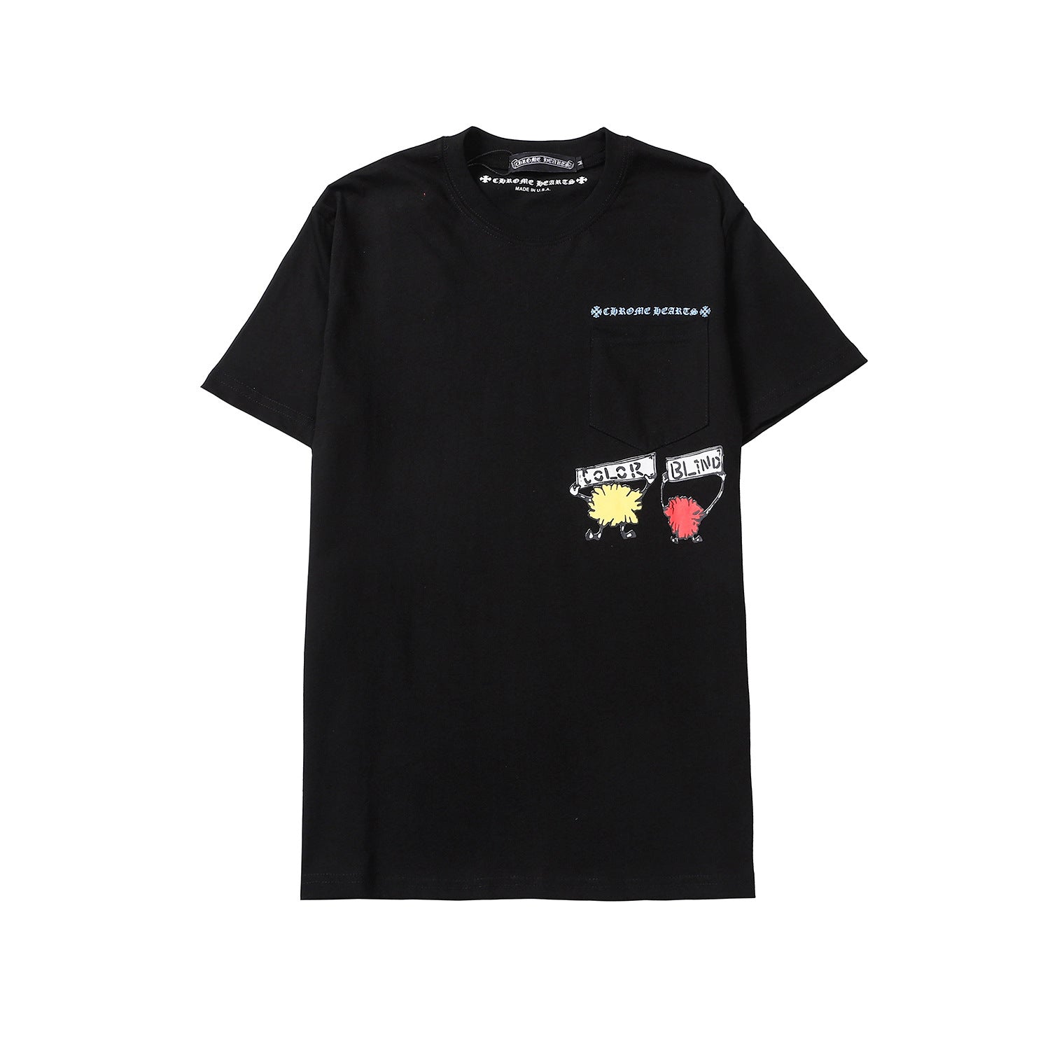Chrome Heart T Shirts Crowe Summer Short Sleeve Hip Hop Men's and Women's T-Shirts