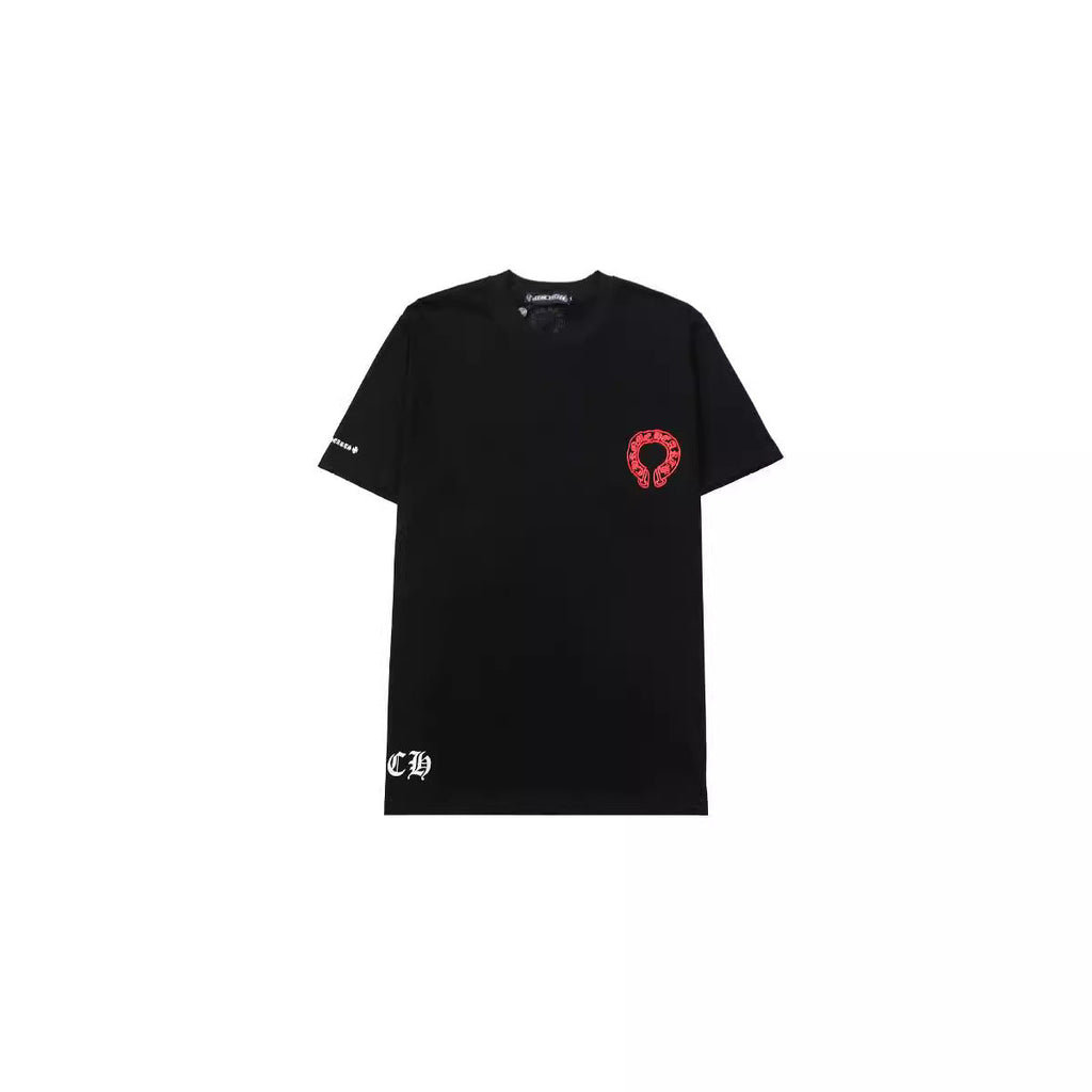 Chrome Heart T Shirts Horseshoe Stacked Cross Short Sleeve T-Shirt