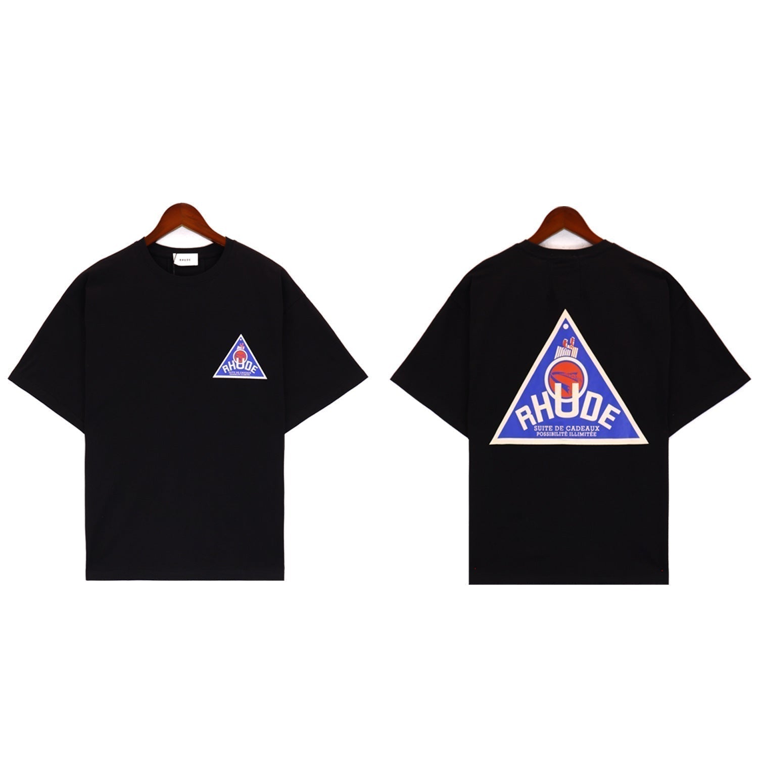 Rhude T-shirt Micro Label Alphabet Slogan Pattern Printed Short Sleeve T-shirt