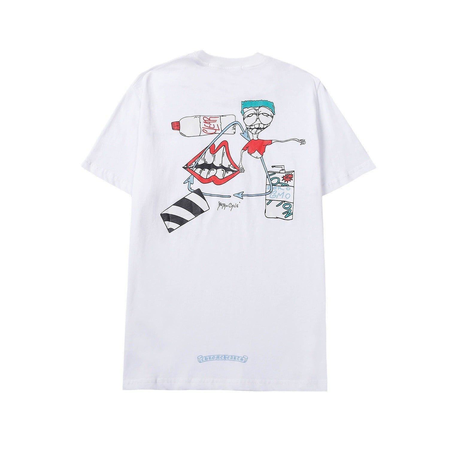 Chrome Heart T Shirts Crowe Summer Short Sleeve Hip Hop Men's and Women's T-Shirts