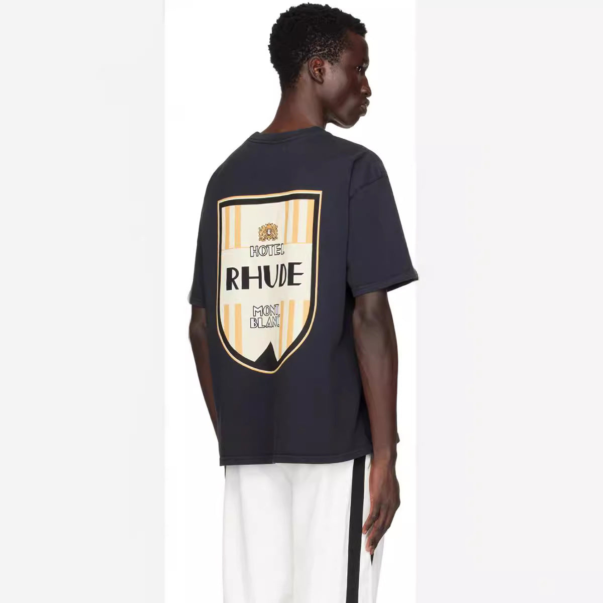 Rhude T-shirt Ski Theme Letter Print Short Sleeve T-shirt