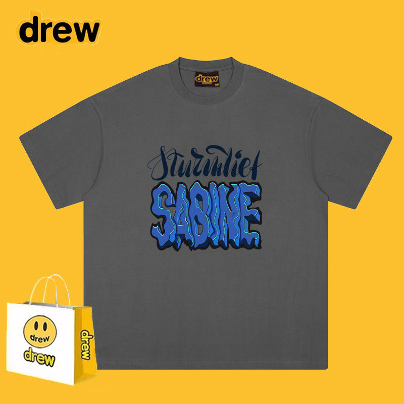 Drew T-shirts Smiley Letter Printed T-shirt