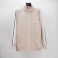 Palm Angle Sweatshirt Palm Angels Black and White Striped Stand Collar Jacket Men and Women Loose Sports
