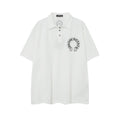 Chrome Heart T Shirts Sanskrit horseshoe print polo shirt short sleeve