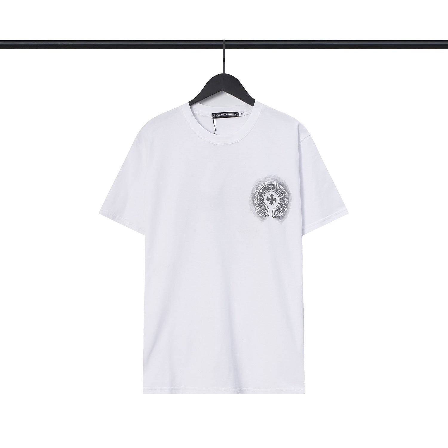 Chrome Heart T Shirts Sanskrit cross logo short-sleeved men's T-shirt